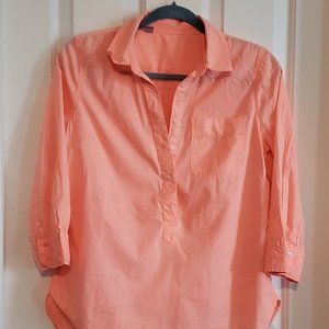 Peach button down